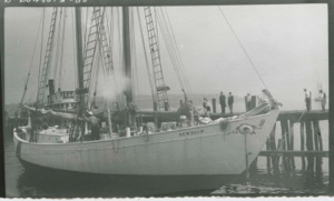 Image of Bowdoin going in dry dock at South Portland